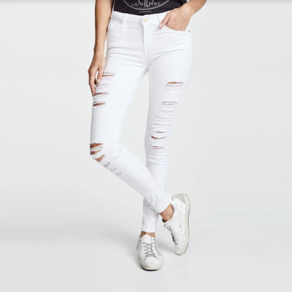 Frame Skinny De Jeanne - White distressed - NWT!